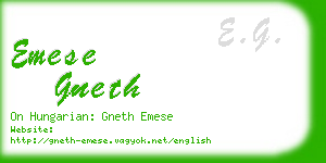 emese gneth business card